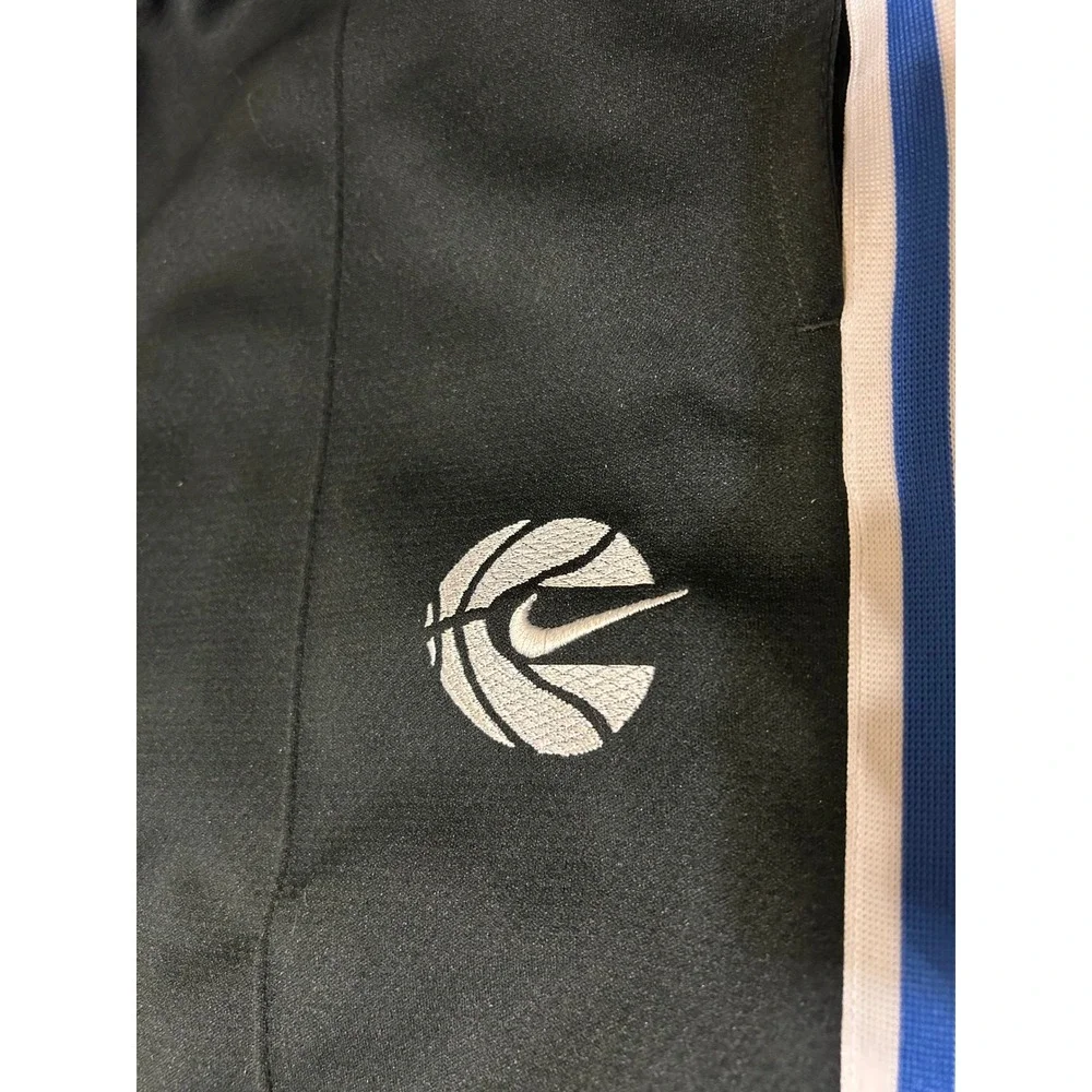 VTG Nike Basketball Zip Leg Track Pants. Black/Blue/White. Men's Size Medium.